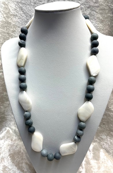 Edelserpentinkette mit Perlmutt
